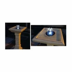 H83cm Budding Dahlia Solar Bird Bath Water Feature with Lights & Automation Function by Solaray -Water Features Store DF0697 add image 6 1908