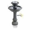 H84cm Windsor 2-Tier Solar Bird Bath Water Feature with Lights and Automatic Activation by Solaray 2 H84cm Windsor 2-Tier Solar Bird Bath Water Feature with Lights and Automatic Activation by Solaray -Water Features Store DF0701 main image e7b2