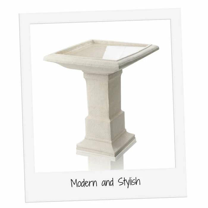 H51cm Hatfield Cast Stone Bird Bath by Ambienté 5 H51cm Hatfield Cast Stone Bird Bath by Ambienté - Image 3
