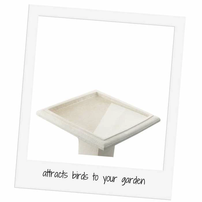 H51cm Hatfield Cast Stone Bird Bath by Ambienté 6 H51cm Hatfield Cast Stone Bird Bath by Ambienté - Image 4