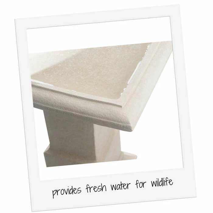 H51cm Hatfield Cast Stone Bird Bath by Ambienté 8 H51cm Hatfield Cast Stone Bird Bath by Ambienté - Image 6