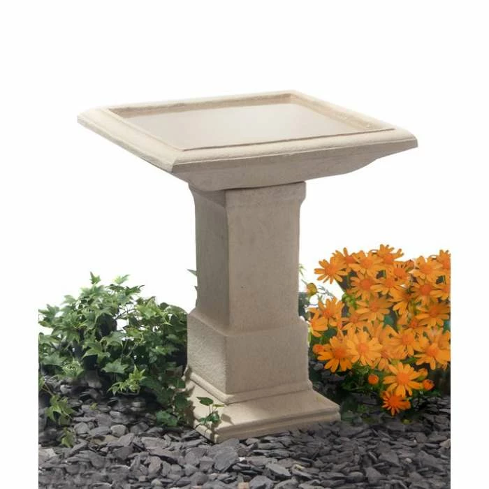 H51cm Hatfield Cast Stone Bird Bath by Ambienté 3 H51cm Hatfield Cast Stone Bird Bath by Ambienté
