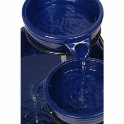 H55cm Blue Solar Ceramic Water Feature with Battery Backup and Lights by Solaray 10 H55cm Blue Solar Ceramic Water Feature with Battery Backup and Lights by Solaray -Water Features Store WF0210AWM add image 1 fada