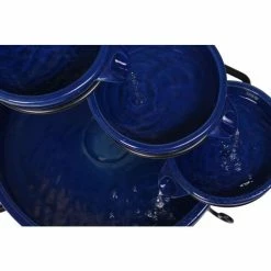 H55cm Blue Solar Ceramic Water Feature with Battery Backup and Lights by Solaray 12 H55cm Blue Solar Ceramic Water Feature with Battery Backup and Lights by Solaray -Water Features Store WF0210AWM add image 3 7eab
