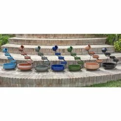 H55cm Blue Solar Ceramic Water Feature with Battery Backup and Lights by Solaray 13 H55cm Blue Solar Ceramic Water Feature with Battery Backup and Lights by Solaray -Water Features Store WF0210AWM add image 4 8282
