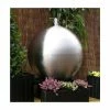 H50cm Brushed Sphere Stainless Steel Water Feature with Lights by Ambienté 2 H50cm Brushed Sphere Stainless Steel Water Feature with Lights by Ambienté -Water Features Store WF0922B main image f6d1
