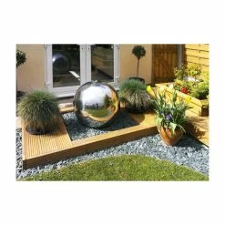 H50cm Polished Sphere Stainless Steel Water Feature with Lights by Ambienté 11 H50cm Polished Sphere Stainless Steel Water Feature with Lights by Ambienté -Water Features Store WF0922P add image 2 2b45