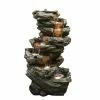 H61cm 7 Fall Woodland Cascading Fountain with Lights 2 H61cm 7 Fall Woodland Cascading Fountain with Lights -Water Features Store WF10231 main image a09b