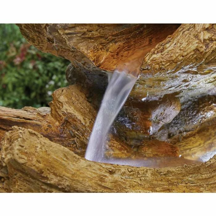 H100cm Nootka Springs Cascading Log Water Feature with Lights 6 H100cm Nootka Springs Cascading Log Water Feature with Lights - Image 4