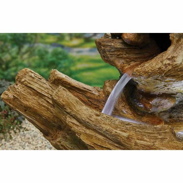 H100cm Nootka Springs Cascading Log Water Feature with Lights 4 H100cm Nootka Springs Cascading Log Water Feature with Lights - Image 2