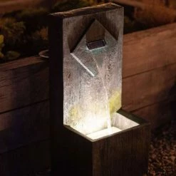 82cm Rustic Wooden Wall Cascading Water Feature By Ambienté -Water Features Store WF10436 3 4d04