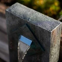 82cm Rustic Wooden Wall Cascading Water Feature By Ambienté -Water Features Store WF10436 5 2dec