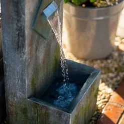 82cm Rustic Wooden Wall Cascading Water Feature By Ambienté -Water Features Store WF10436 6 960f