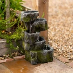 56cm 5 Tier Tree Trunk Falls Cascading Water Feature By Ambienté 12 56cm 5 Tier Tree Trunk Falls Cascading Water Feature By Ambienté -Water Features Store WF10438 4 cc34