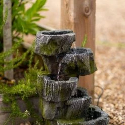 56cm 5 Tier Tree Trunk Falls Cascading Water Feature By Ambienté 15 56cm 5 Tier Tree Trunk Falls Cascading Water Feature By Ambienté -Water Features Store WF10438 7 8e8e