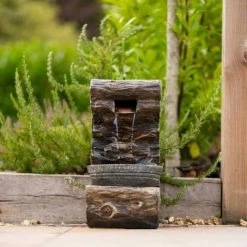 53cm Wooden Wall Pouring Bowl Cascading Water Feature By Ambienté 14 53cm Wooden Wall Pouring Bowl Cascading Water Feature By Ambienté -Water Features Store WF10439 6 6447