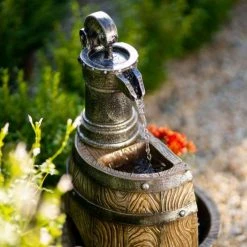61cm Water Pump Tap And Open Barrel Cascading Planter Water Feature With Lights By Ambienté 10 61cm Water Pump Tap And Open Barrel Cascading Planter Water Feature With Lights By Ambienté -Water Features Store WF10455 3 cc9e