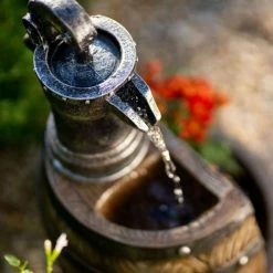 61cm Water Pump Tap And Open Barrel Cascading Planter Water Feature With Lights By Ambienté 13 61cm Water Pump Tap And Open Barrel Cascading Planter Water Feature With Lights By Ambienté -Water Features Store WF10455 6 877d