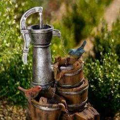 62cm Solar Birds At The Well Tiered Cascading Water Feature With Battery Backup and Lights By Solaray 14 62cm Solar Birds At The Well Tiered Cascading Water Feature With Battery Backup and Lights By Solaray -Water Features Store WF10471 5 04dc