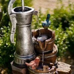 62cm Solar Birds At The Well Tiered Cascading Water Feature With Battery Backup and Lights By Solaray 15 62cm Solar Birds At The Well Tiered Cascading Water Feature With Battery Backup and Lights By Solaray -Water Features Store WF10471 6 2efa