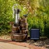 62cm Solar Birds At The Well Tiered Cascading Water Feature With Battery Backup and Lights By Solaray -Water Features Store WF10471 MAIN2 26a2