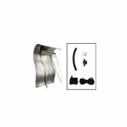 H75cm Cascading Swan Wall Mounted Stainless Steel Water Feature by Ambienté -Water Features Store WF1055 add image 5 5e5d