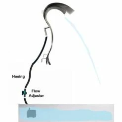 H75cm Cascading Swan Wall Mounted Stainless Steel Water Feature by Ambienté -Water Features Store WF1055 add image 6 58d1