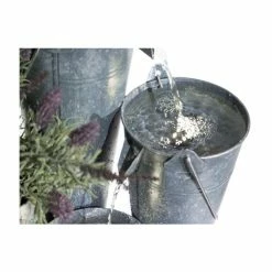 H70cm Borelli 3-Tier Bucket Cascading Zinc Water Feature Planter with Lights - Ambienté -Water Features Store WF20015 add image 3 8b82