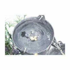 H70cm Borelli 3-Tier Bucket Cascading Zinc Water Feature Planter with Lights - Ambienté -Water Features Store WF20015 add image 4 e8b0