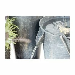 H70cm Borelli 3-Tier Bucket Cascading Zinc Water Feature Planter with Lights - Ambienté -Water Features Store WF20015 add image 7 9bc0