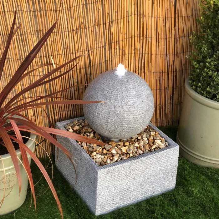 50cm Zen Rippling Sphere Water Feature 3 50cm Zen Rippling Sphere Water Feature - Image 2