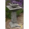 H79cm Spring Lilly Solar Bird Bath Water Feature with Lights by Solaray 1 H79cm Spring Lilly Solar Bird Bath Water Feature with Lights by Solaray -Water Features Store WF3210A main image 2034