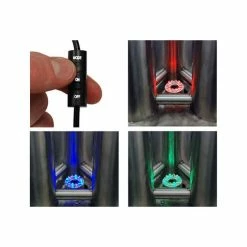 H121cm 3 Polished Tubes Stainless Steel Water Feature with Lights | Indoor/Outdoor Use by Ambienté -Water Features Store WF3392 add image 3 f086