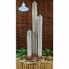 H121cm 3 Polished Tubes Stainless Steel Water Feature with Lights | Indoor/Outdoor Use by Ambienté -Water Features Store WF3392 main image 24d4