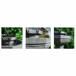 H75cm Castille Solar Bird Bath Water Feature with Lights by Solaray -Water Features Store WF3445A add image 3 cdbf