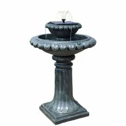 H79cm Victoriana Solar Bird Bath Water Feature with Lights by Solaray -Water Features Store WF3501A add image 4 04bb