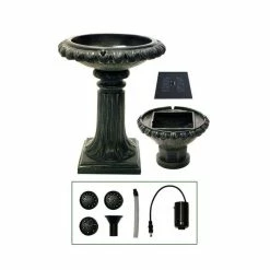 H79cm Victoriana Solar Bird Bath Water Feature with Lights by Solaray -Water Features Store WF3501A add image 5 ae54