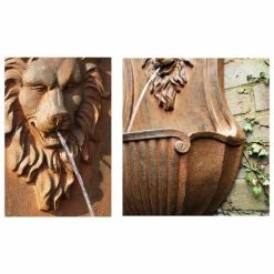 H75cm Gentle Lion Head Wall Fountain | Indoor/Outdoor Use -Water Features Store WF3560 add image 3 199d