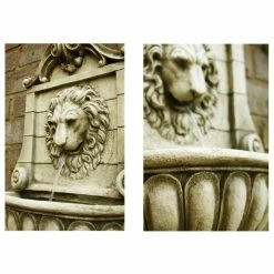 H50cm King Lion Head Wall Fountain - For Indoor/Outdoor Use by Ambienté -Water Features Store WF3561 add image 3 a734