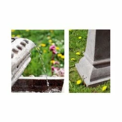 H80cm Pizzaro Solar Bird Bath Water Feature with Lights by Solaray -Water Features Store WF3621A add image 4 4038