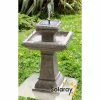 H80cm Pizzaro Solar Bird Bath Water Feature with Lights by Solaray 2 H80cm Pizzaro Solar Bird Bath Water Feature with Lights by Solaray -Water Features Store WF3621A main image 8f1a