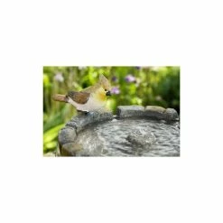 H68cm Cobbled Solar Bird Bath & Water Fountain by Solaray 10 H68cm Cobbled Solar Bird Bath & Water Fountain by Solaray -Water Features Store WF3657 add image 1 4276