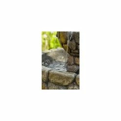 H68cm Cobbled Solar Bird Bath & Water Fountain by Solaray 12 H68cm Cobbled Solar Bird Bath & Water Fountain by Solaray -Water Features Store WF3657 add image 3 41b9
