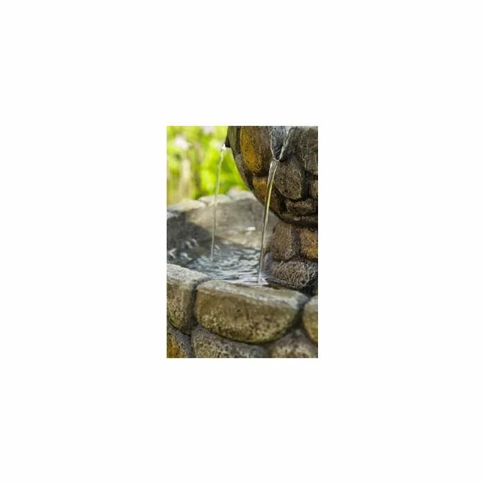 H68cm Cobbled Solar Bird Bath & Water Fountain by Solaray 7 H68cm Cobbled Solar Bird Bath & Water Fountain by Solaray - Image 5