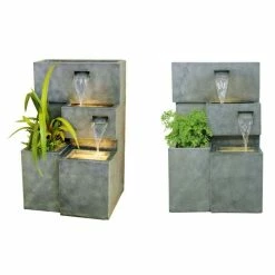 H78cm Higgledy Troughs Water Feature & Planter with Lights | Indoor/Outdoor Use by Ambienté 13 H78cm Higgledy Troughs Water Feature & Planter with Lights | Indoor/Outdoor Use by Ambienté -Water Features Store WF3687 add image 4 2fc2