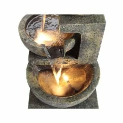 H62cm Kendal 3-Tier Cascading Water Feature with Lights | Indoor/Outdoor Use by Ambienté 13 H62cm Kendal 3-Tier Cascading Water Feature with Lights | Indoor/Outdoor Use by Ambienté -Water Features Store WF3698 add image 3 ade7