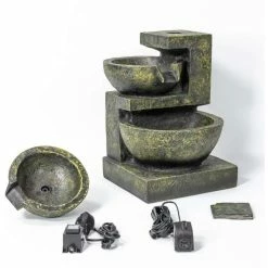 H62cm Kendal 3-Tier Cascading Water Feature with Lights | Indoor/Outdoor Use by Ambienté 15 H62cm Kendal 3-Tier Cascading Water Feature with Lights | Indoor/Outdoor Use by Ambienté -Water Features Store WF3698 add image 5 5a54