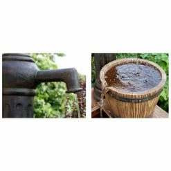 H82cm Pump and Barrel Water Feature with Lights by Ambienté 12 H82cm Pump and Barrel Water Feature with Lights by Ambienté -Water Features Store WF3810 add image 2 7a8f