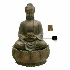 H57cm Blossoming Buddha Water Feature with Lights | Indoor/Outdoor Use by Ambienté 11 H57cm Blossoming Buddha Water Feature with Lights | Indoor/Outdoor Use by Ambienté -Water Features Store WF3922 add image 3 8228