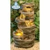H100cm 4-Tier Rock Pool Cascading Water Feature with Lights | Indoor/Outdoor Use by Ambienté -Water Features Store WF3927 main image 1408